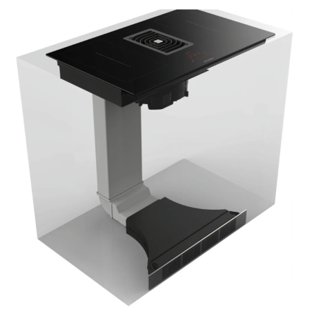 FABER SMART BK GLASS A830 GALILEO PIANO COTTURA A INDUZIONE CON CAPPA INTEGRATA COLORE NERO - 340.0577.694