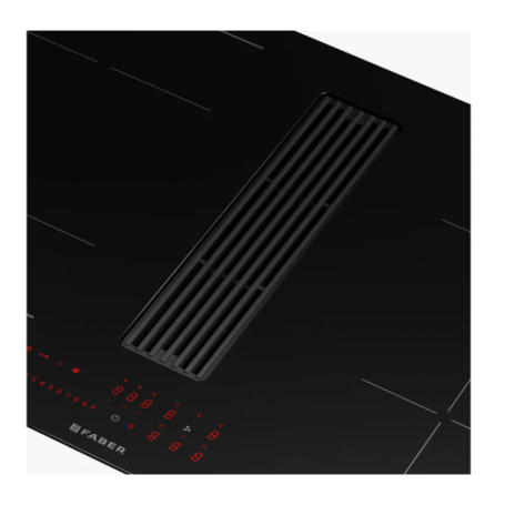 FABER GALILEO LINEAR F830 PIANO COTTURA A INDUZIONE CON CAPPA INTEGRATA 4 ZONE DI COTTURA COLORE NERO - 340.0708.970