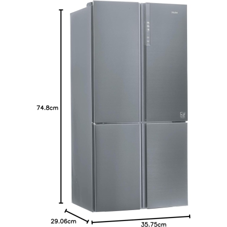 HAIER HTF-710DP7 FRIGORIFERO 4 PORTE LIBERA INSTALLAZIONE 628LT NO FROST MULTIFLOW CLASSE F INOX