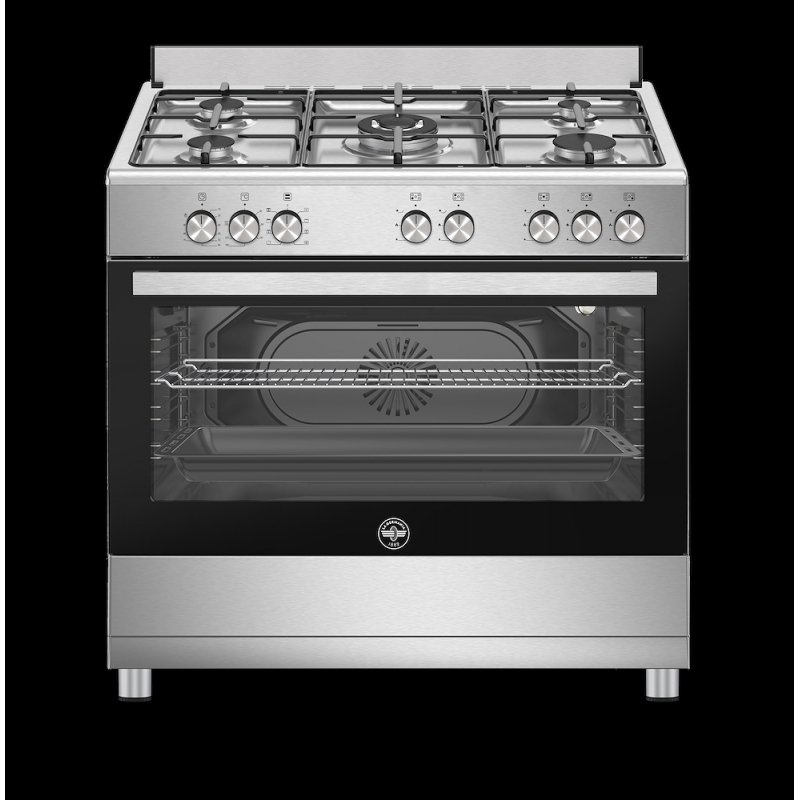 LA GERMANIA SE965EX/24 CUCINA 90x60 5 FUOCHI A GAS FORNO ELETTRICO VENTILATO INOX