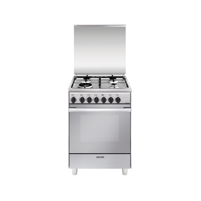 GLEM GAS U664MI CUCINA 60X60 4 FUOCHI A GAS FORNO ELETTRICO COLORE INOX - PROMO