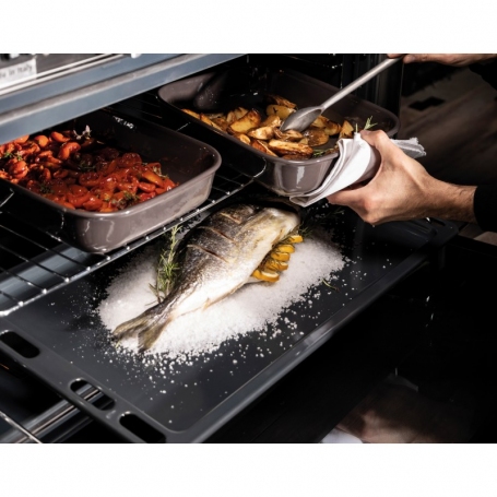 GLEM GAS A855GX CUCINA 80X50CM 5 FUOCHI FORNO A GAS CON GRILL COLORE BIANCO