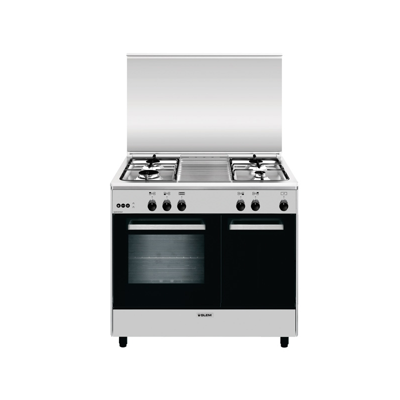 GLEM GAS AR964VI CUCINA 90x60 4 FUOCHI FORNO A GAS 64LT INOX - PROMO