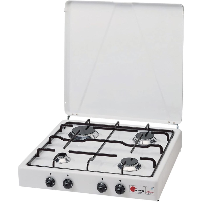 PARKER 542CBGPM FORNELLINO PORTATILE 4 FUOCHI A GAS METANO COLORE BIANCO