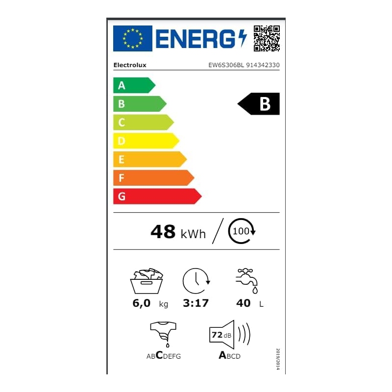 ELECTROLUX EW6S306BL LAVATRICE 6KG SLIM 38CM...