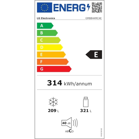 LG GMB844MC4E FRIGORIFERO 4 PORTE 530 LT NO FROST MOTORE INVERTER WIFI CLASSE E NERO