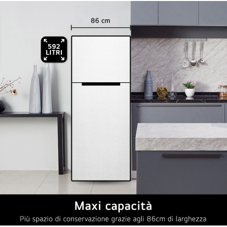LG GTF916SEPED FRIGORIFERO DOPPIA PORTA 592LT NO FROST CLASSE E SABBIA