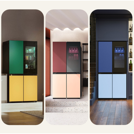 LG GMV960NNME FRIGORIFERO 4 PORTE INSTAVIEW MOODUP 617LT NO FROST WIFI CLASSE E COLORE PERSONALIZZABILE