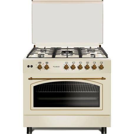 LAREL L90GR CUCINA 90X60 5 FUOCHI A GAS FORNO A GAS COLORE CREMA