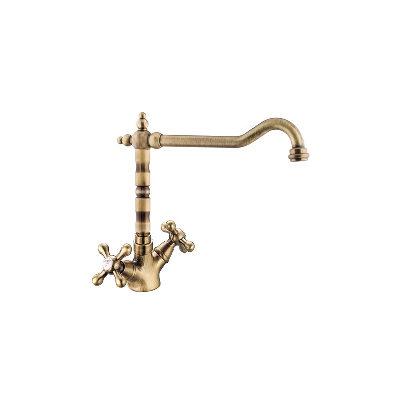 ARGO 1870 MISCELATORE CANNA ANTICA DOPPIO COMANDO COLORE VECCHIO BRONZO