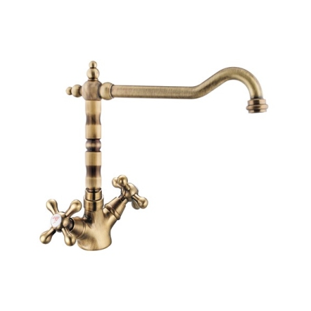 ARGO 1870 MISCELATORE CANNA ANTICA DOPPIO COMANDO COLORE VECCHIO BRONZO