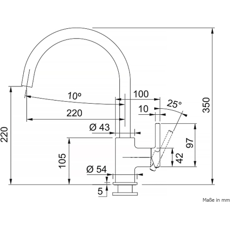 FRANKE 115.0626.019 MISCELATORE MONOCOMANDO NERO OPACO