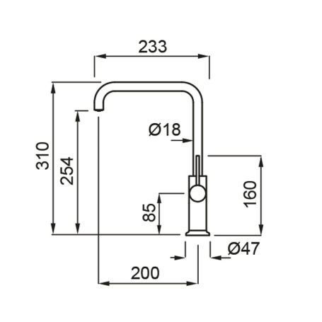 ELLECI MOKHYPGD HYPE MISCELATORE MONOCOMANDO CANNA ALTA COLORE GOLD