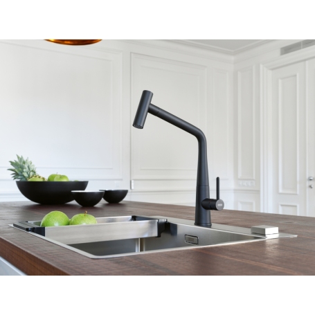 FRANKE 115.0625.190 MISCELATORE MONOCOMANDO CON DOCCETTA COLORE NERO OPACO