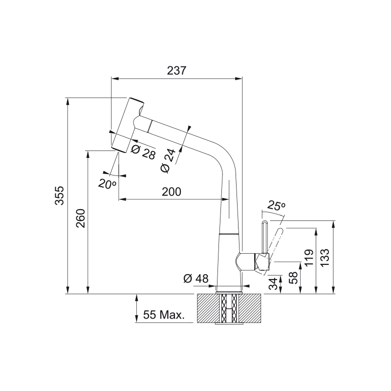 FRANKE 115.0625.190 MISCELATORE MONOCOMANDO CON...