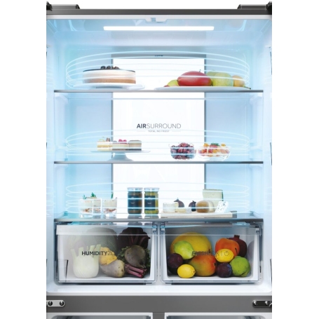 HAIER HCR7818DWPT FRIGORIFERO 4 PORTE CUBE 83 467LT NO FROST CLASSE D NERO