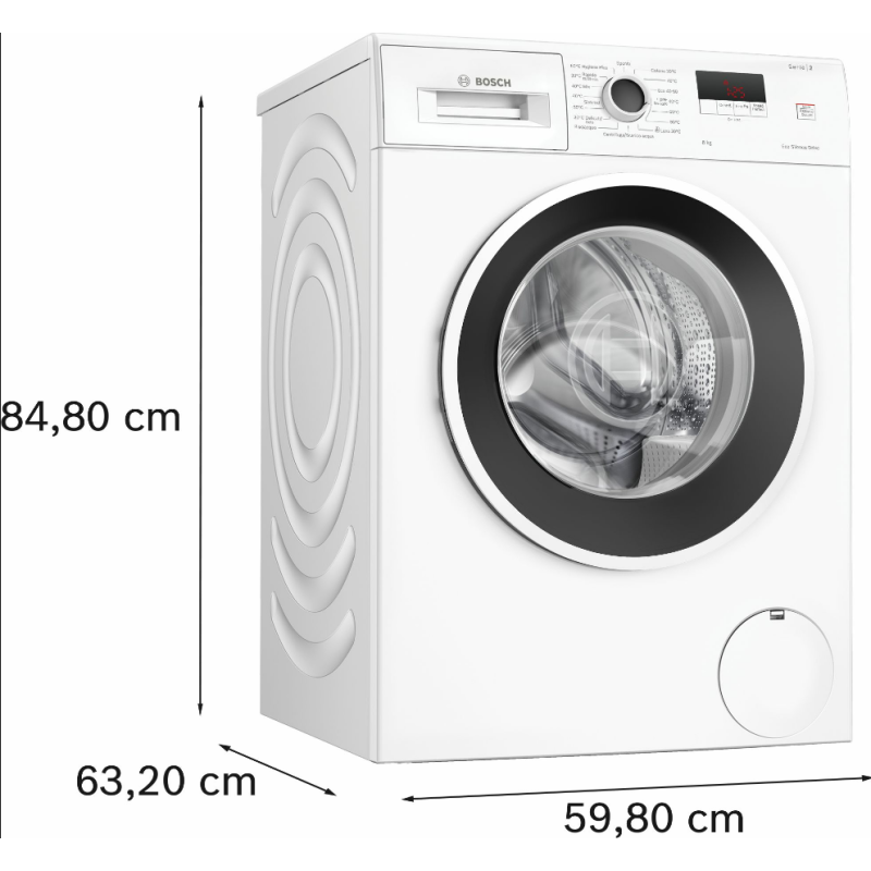 BOSCH WGE03200IT LAVATRICE SERIE 2 8KG 1200...
