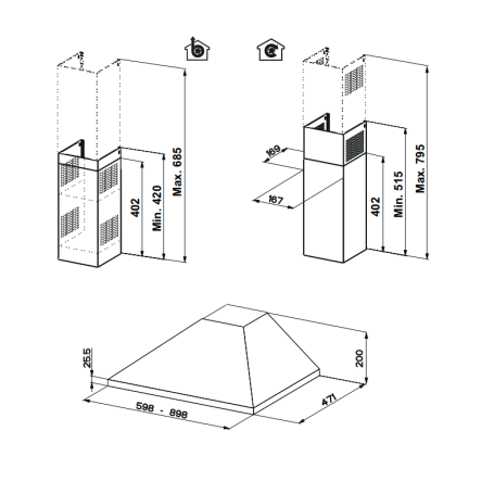 FABER VALUE W PB A60 CAPPA A PARETE ASPIRANTE 60CM CLASSE D COLORE BIANCA - 320.0557.541