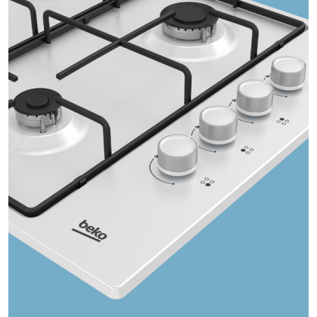 BEKO HIGG64123SW PIANO COTTURA 60CM 4 FUOCHI A GAS COLORE BIANCO