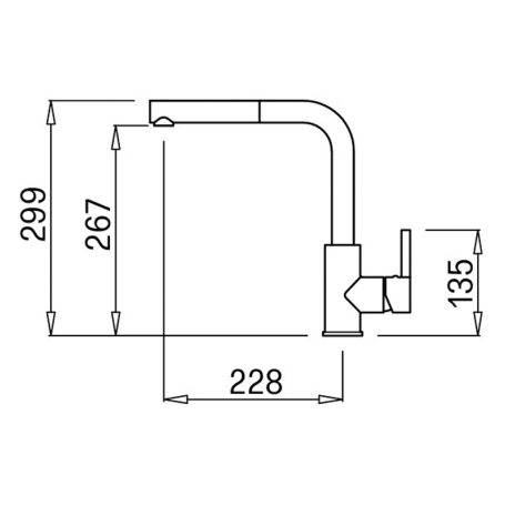 ELLECI MGKC0268 MISCELATORE CON DOCCETTA ESTRAIBILE IN GRANITEK BIANCO TITANIO