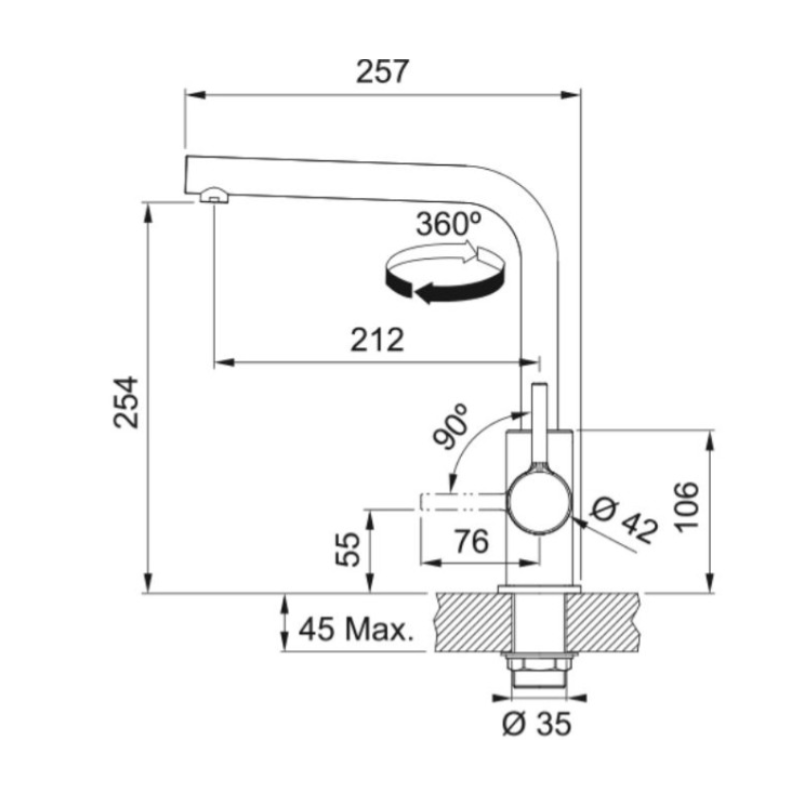 FRANKE 115.0693.393 MISCELATORE MONOCOMANDO...