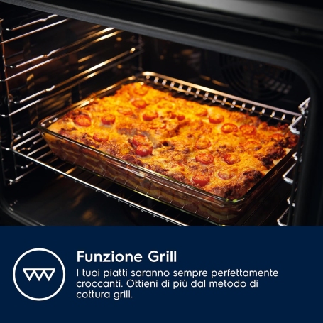 ELECTROLUX EOH2H044K FORNO DA INCASSO ELETTRICO VENTILATO 68LT FUNZIONE PIZZA ACQUA CLEAN CLASSE A+ NERO