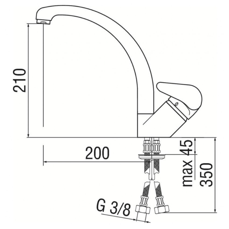NOBILI MJ16113CR MISCELATORE MONOCOMANDO CANNA...