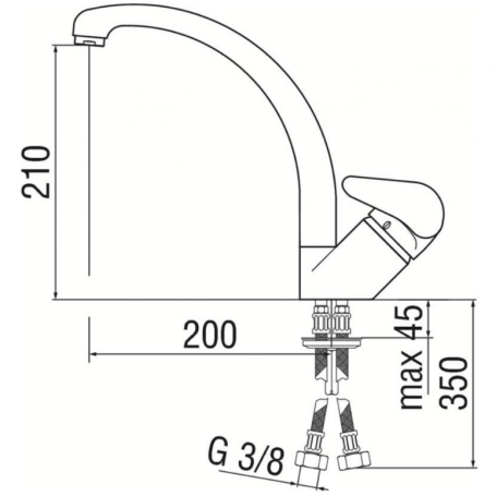 NOBILI MJ16113CR MISCELATORE MONOCOMANDO CANNA GIREVOLE COLORE CROMATO