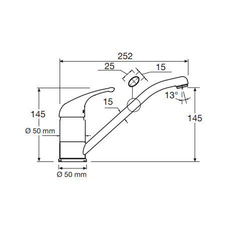 GLEM GAS MIXNWH3 MISCELATORE MONOCOMANDO COLORE BIANCO