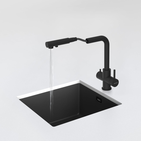 SCHOCK 560127PUR MISCELATORE A TRE VIE CON DOCCETTA ESTRAIBILE COLORE NERO