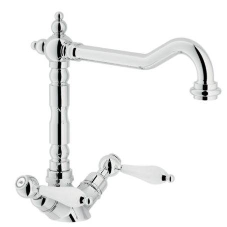 NOBILI AT31117CR MISCELATORE DOPPIO COMANDO CANNA ALTA COLORE CROMATO