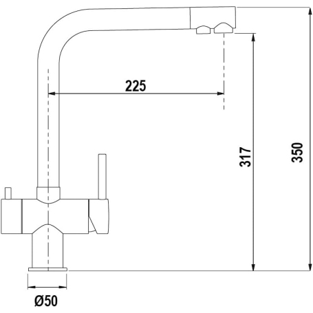 SCHOCK 560120EDM MISCELATORE A TRE VIE CON DOCCETTA ESTRAIBILE COLORE INOX