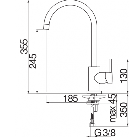 NOBILI LV00133CR MISCELATORE MONOCOMANDO CANNA ALTA COLORE CROMATO