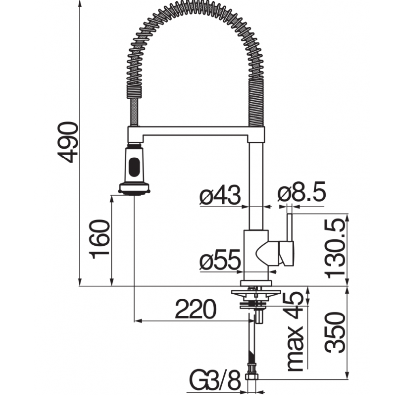 NOBILI LV00300/3CR MISCELATORE MONOCOMANDO...