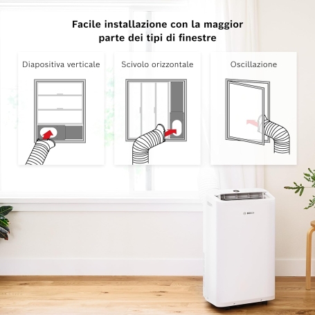 BOSCH COOL2000 CONDIZIONATORE PORTATILE 9000 BTU GAS R-290 CLASSE A