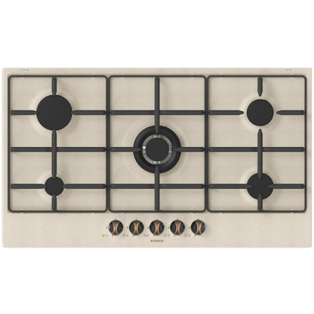 SCHOCK SILVER PC90 AV PIANO COTTURA 90CM 5 FUOCHI A GAS COLORE AVENA - STS95558