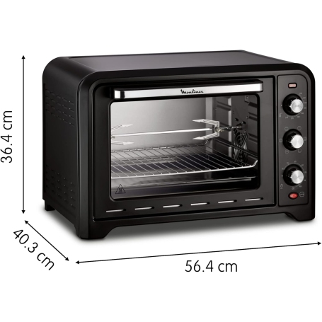 MOULINEX OX4858 FORNO ELETTRICO VENTILATO 39LT 2000W CON GIRARROSTO COLORE NERO