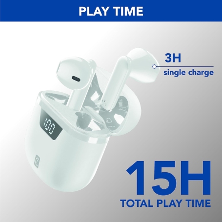 CELLULARLINE BTSEEKPROTWSW AURICOLARI BLUETOOTH AUTONOMIA 15H COLORE BIANCO