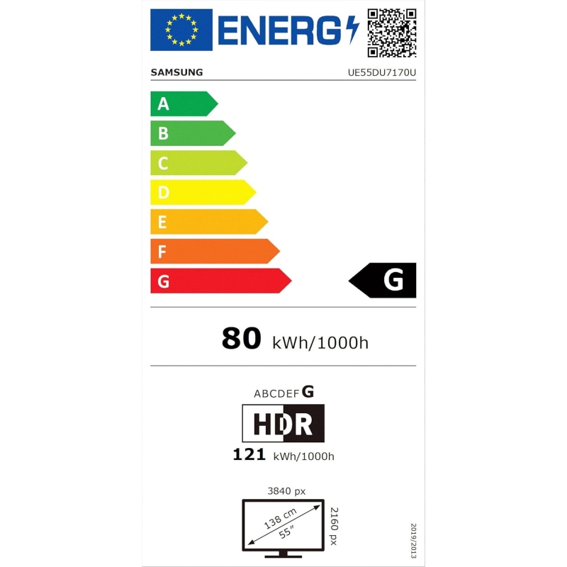 SAMSUNG UE55DU7170UXZT TV LED 55'' 4K CRYSTAL...