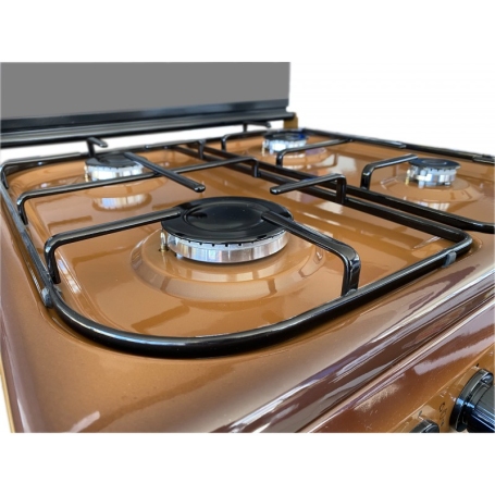 LAREL L6005VM CUCINA 60X60 4 FUOCHI A GAS E FORNO A GAS COLORE MARRONE