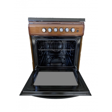 LAREL L6005VM CUCINA 60X60 4 FUOCHI A GAS E FORNO A GAS COLORE MARRONE