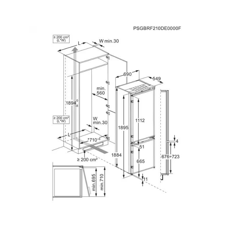 ELECTROLUX KNP7TE75S FRIGORIFERO COMBINATO DA...