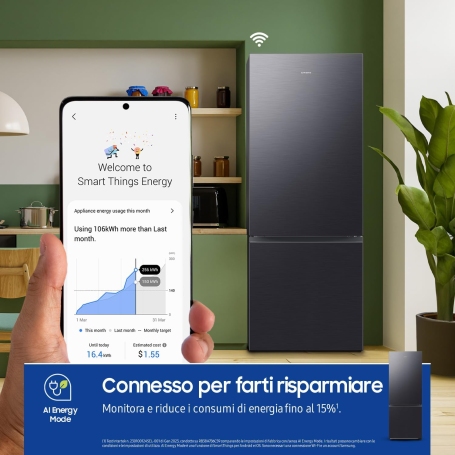 SAMSUNG RB53DG706AB1EF FRIGORIFERO COMBINATO 538LT TOTAL NO FROST CLASSE A NERO