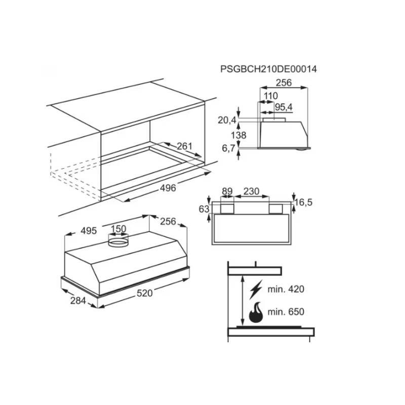 ELECTROLUX LFG335S CAPPA ASPIRANTE O FILTRANTE...
