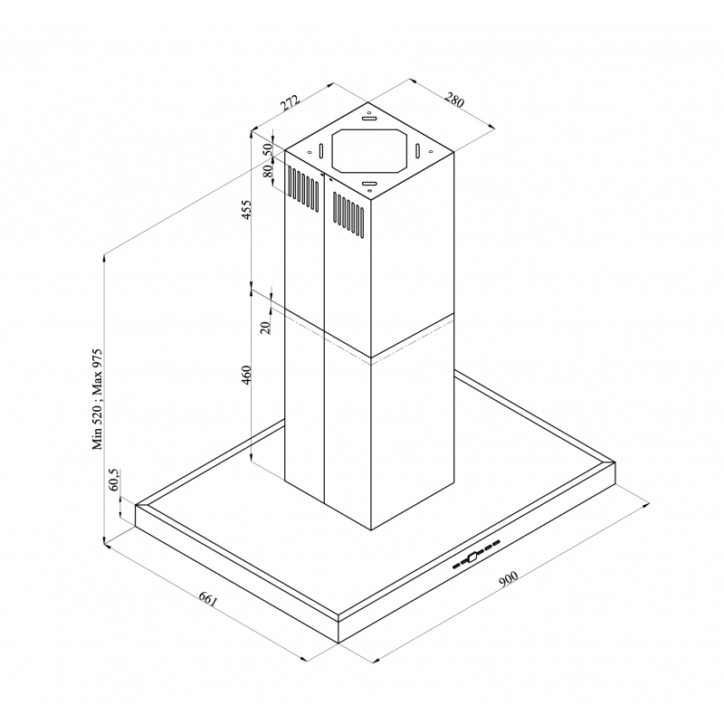SILVERLINE 4110.9.733.04 CAPPA A ISOLA 90CM...