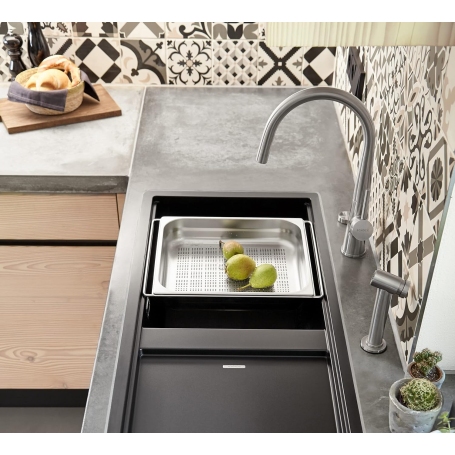 SCHOCK 528006EDM CONOS PRO MISCELATORE CON DOCCIETTA SEPARATA - INOX MASSICCIO