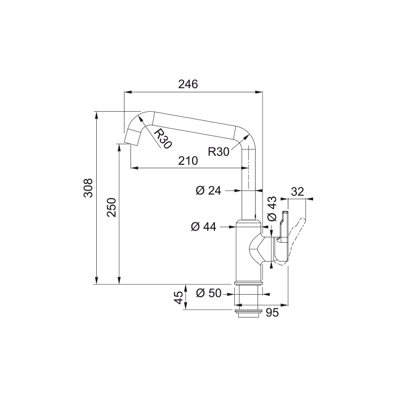 FRANKE URBAN DOCCIA 115.0595.089 MISCELATORE...
