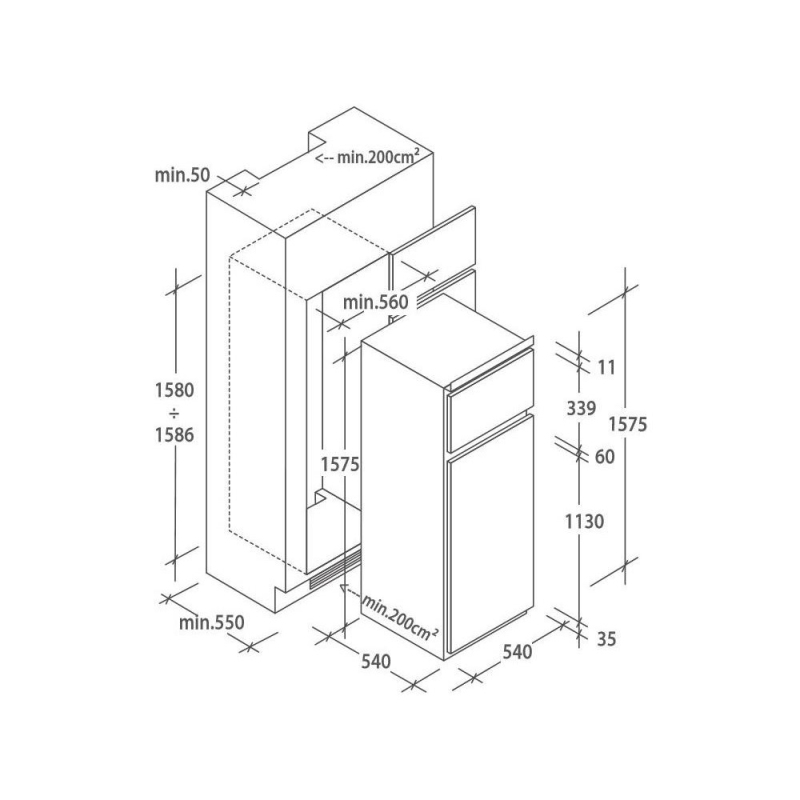 CANDY CTM516EW FRIGORIFERO DOPPIA PORTA DA...