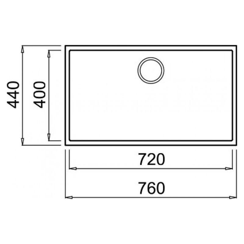 ELLECI QUADRA 130 LGQ13040BSO LAVELLO 1 VASCA...