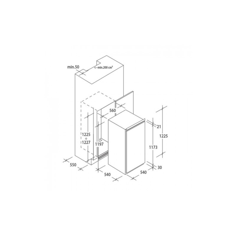 CANDY CIL 220 EE/N FRIGORIFERO MONOPORTA DA...